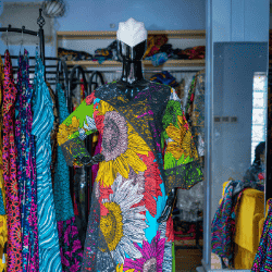 Ankara Gown with Lace Combo image 1